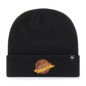 Vancouver Canucks NHL 47 Brand Men's Black 1985 Logo Cuff Knit Beanie