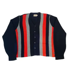 Vintage Norwegian "Striped" Orlon Acrylic Cardigan