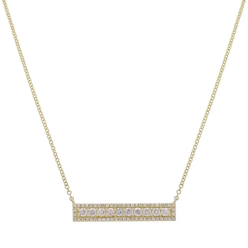 Waitlist: Diamond Halo Bar Necklace