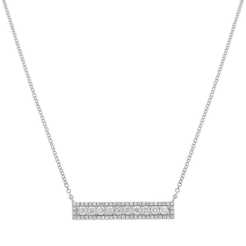 Waitlist: Diamond Halo Bar Necklace