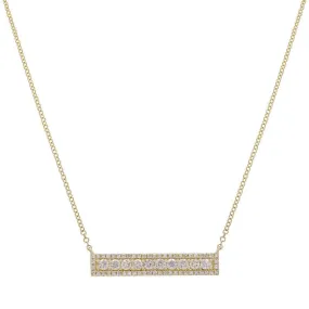 Waitlist: Diamond Halo Bar Necklace