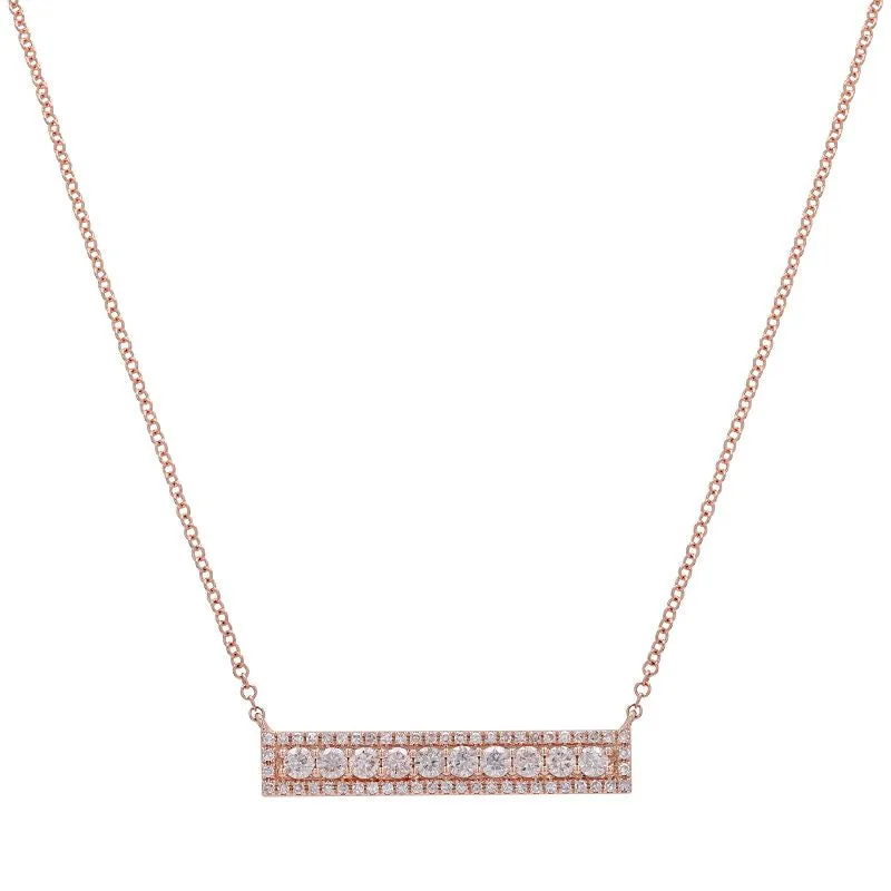 Waitlist: Diamond Halo Bar Necklace