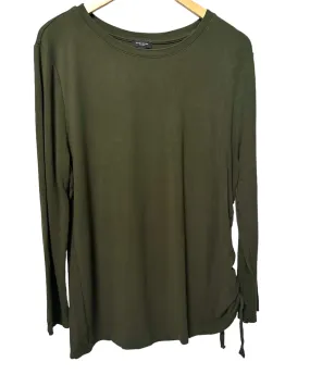 Warm Autumn Grape Leaf Side Tie Long Sleeve Tee