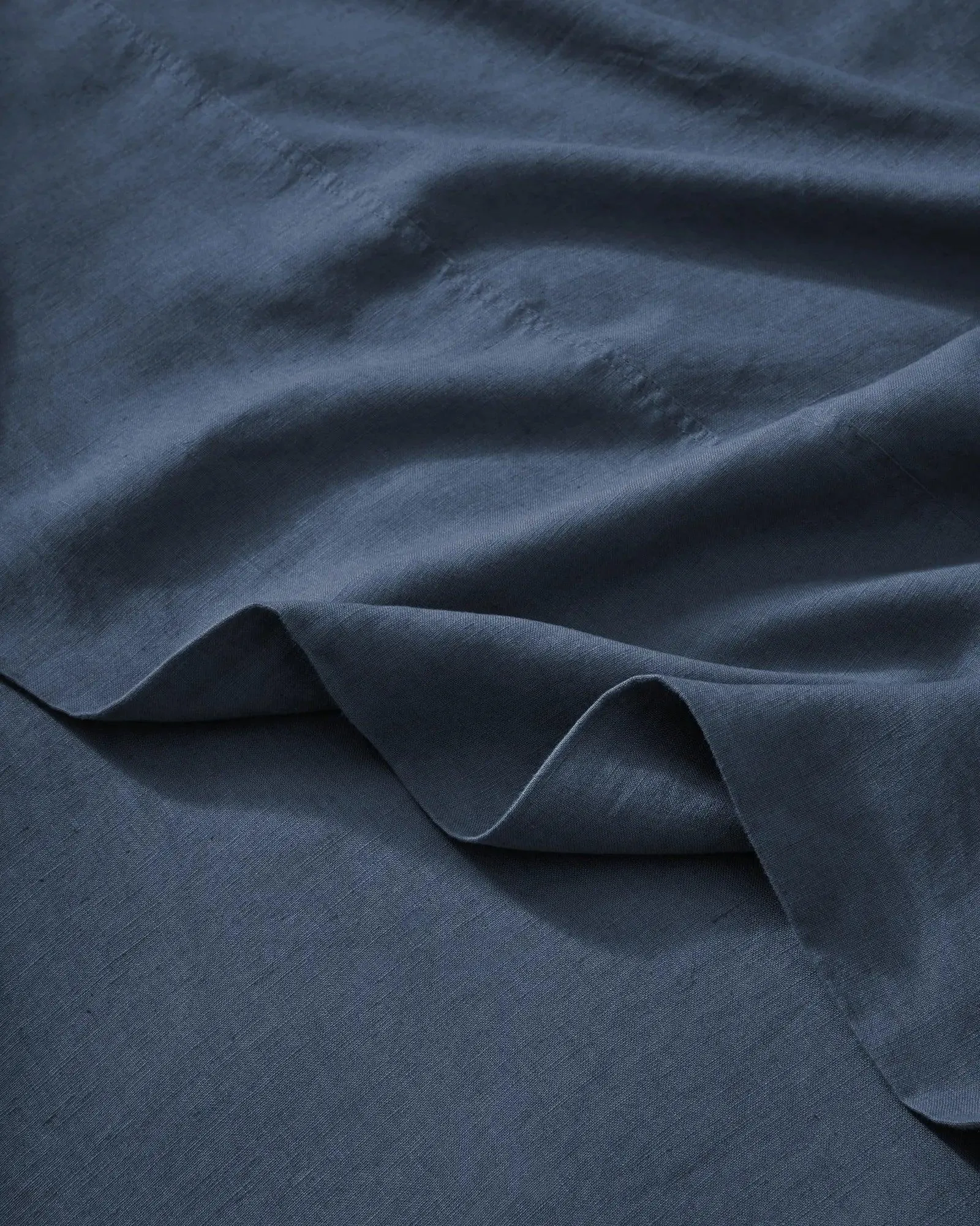 Weave Ravello Linen Flat Sheet - Denim