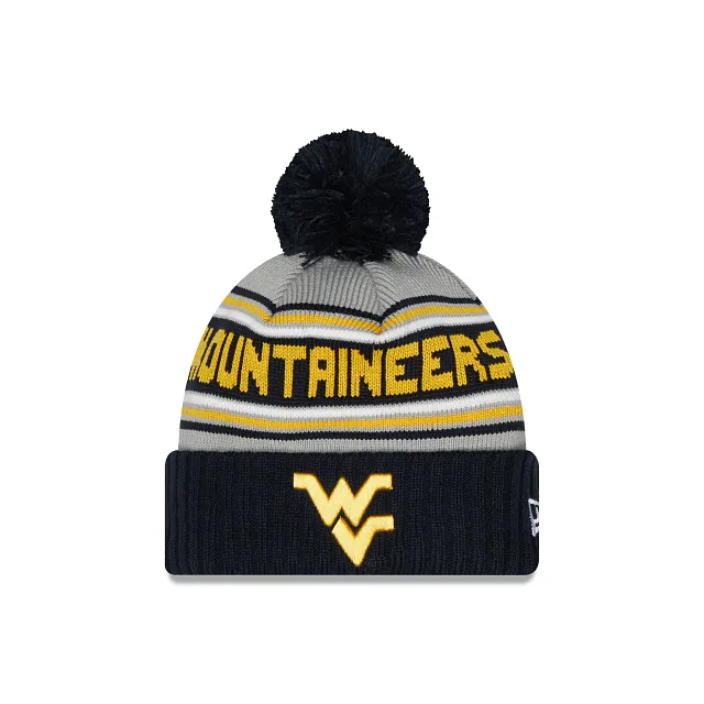 West Virginia Mountaineers - Male Knit Hat with Pom, New Era