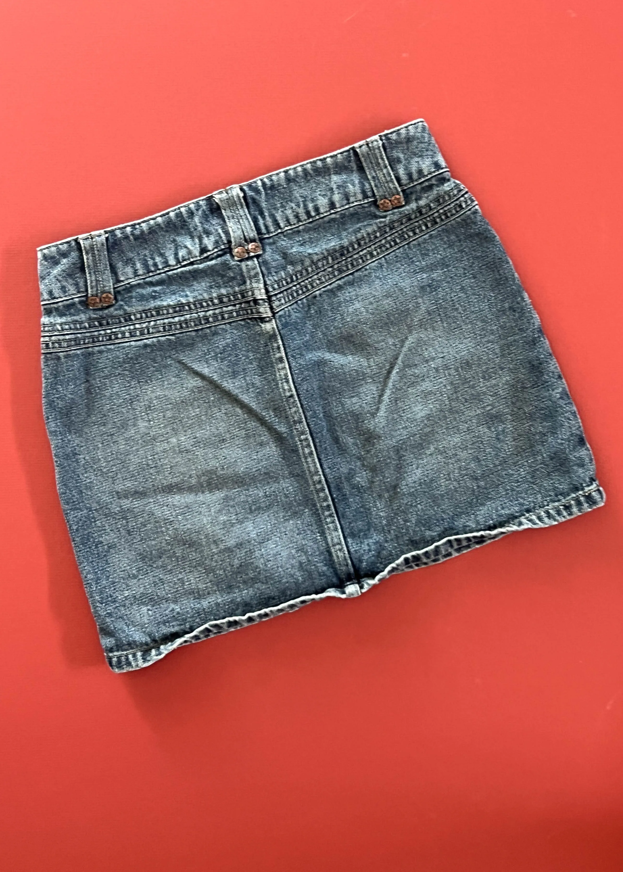 Y2k Cargo Denim Mini Skirt (XS)