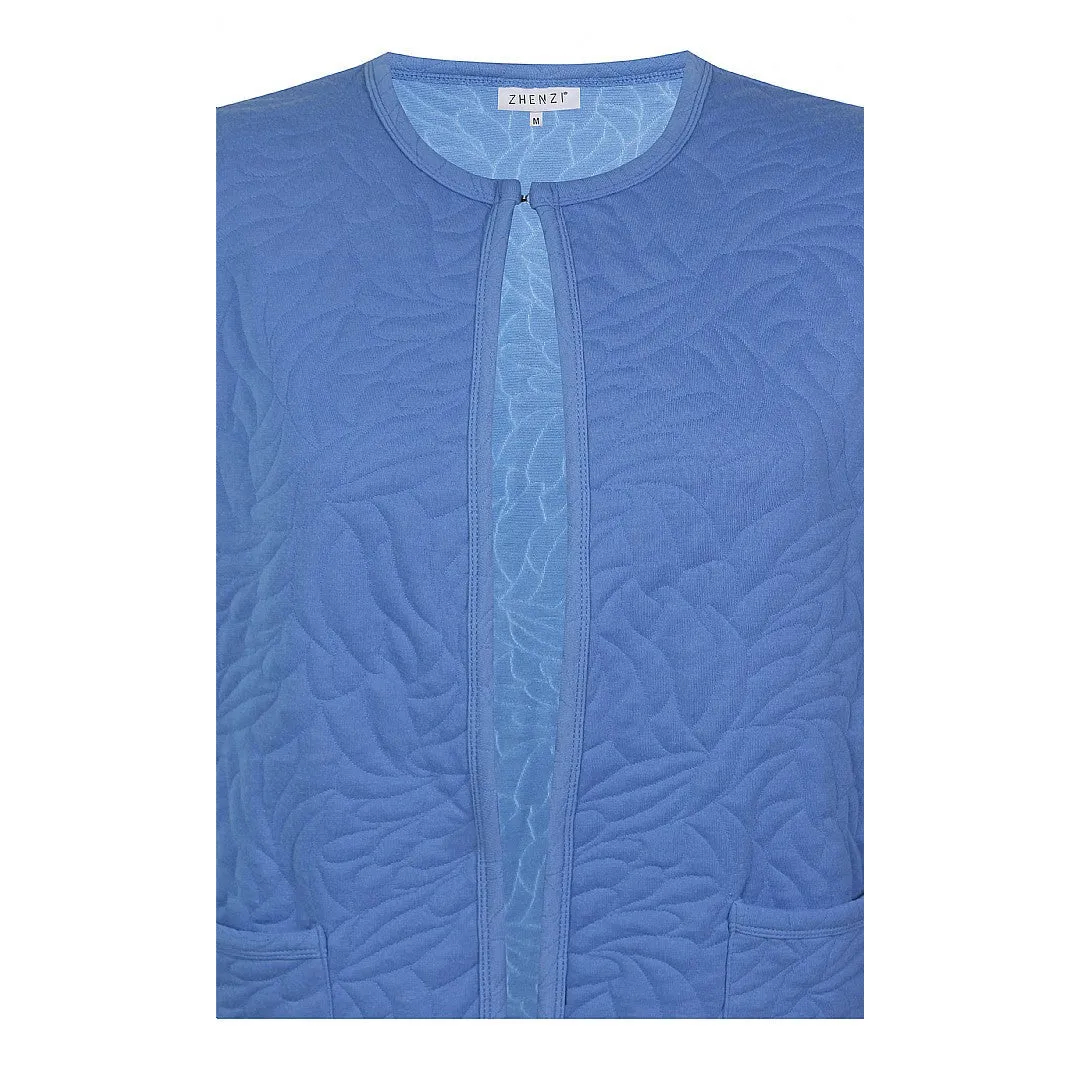 Zhenzi Reimer Longline Cardigan in Blue